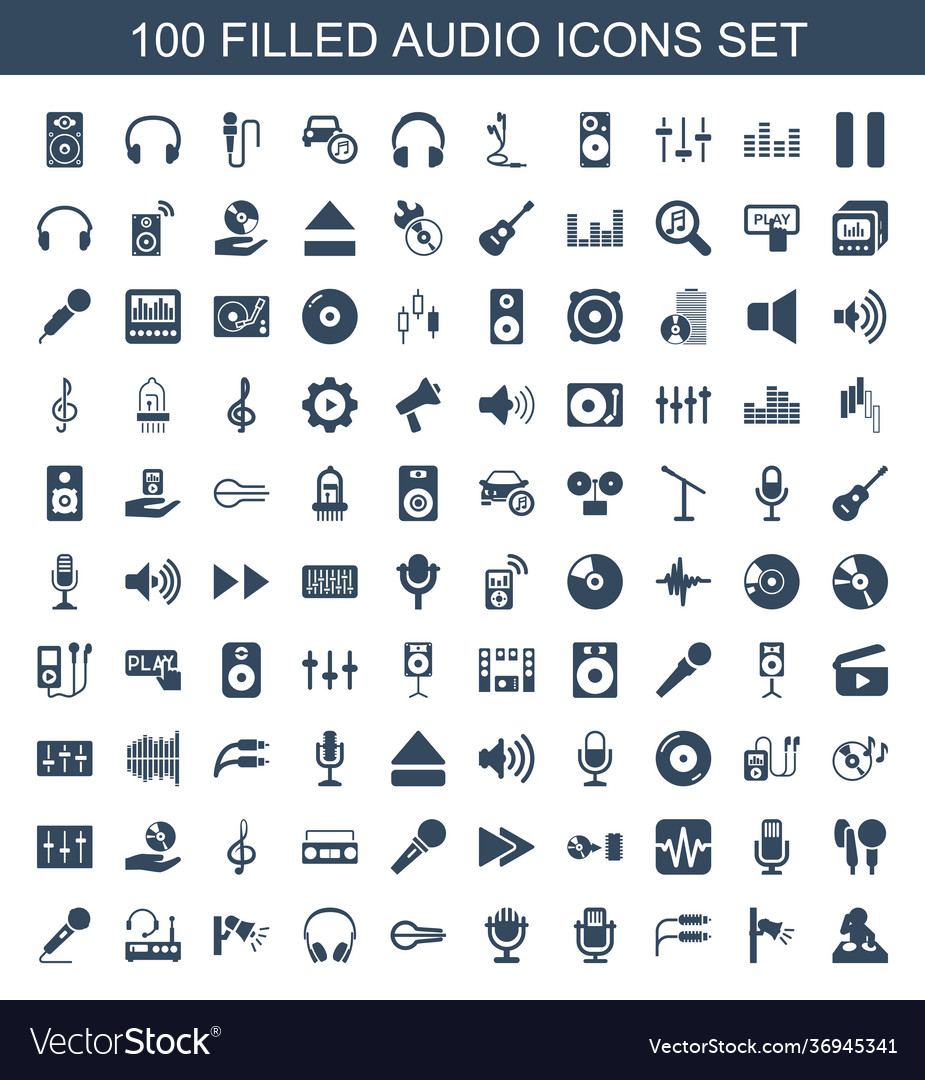 100 audio icons