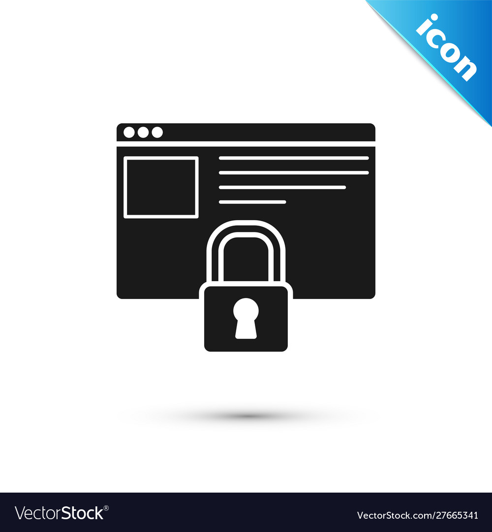 Black secure your site with https ssl icon