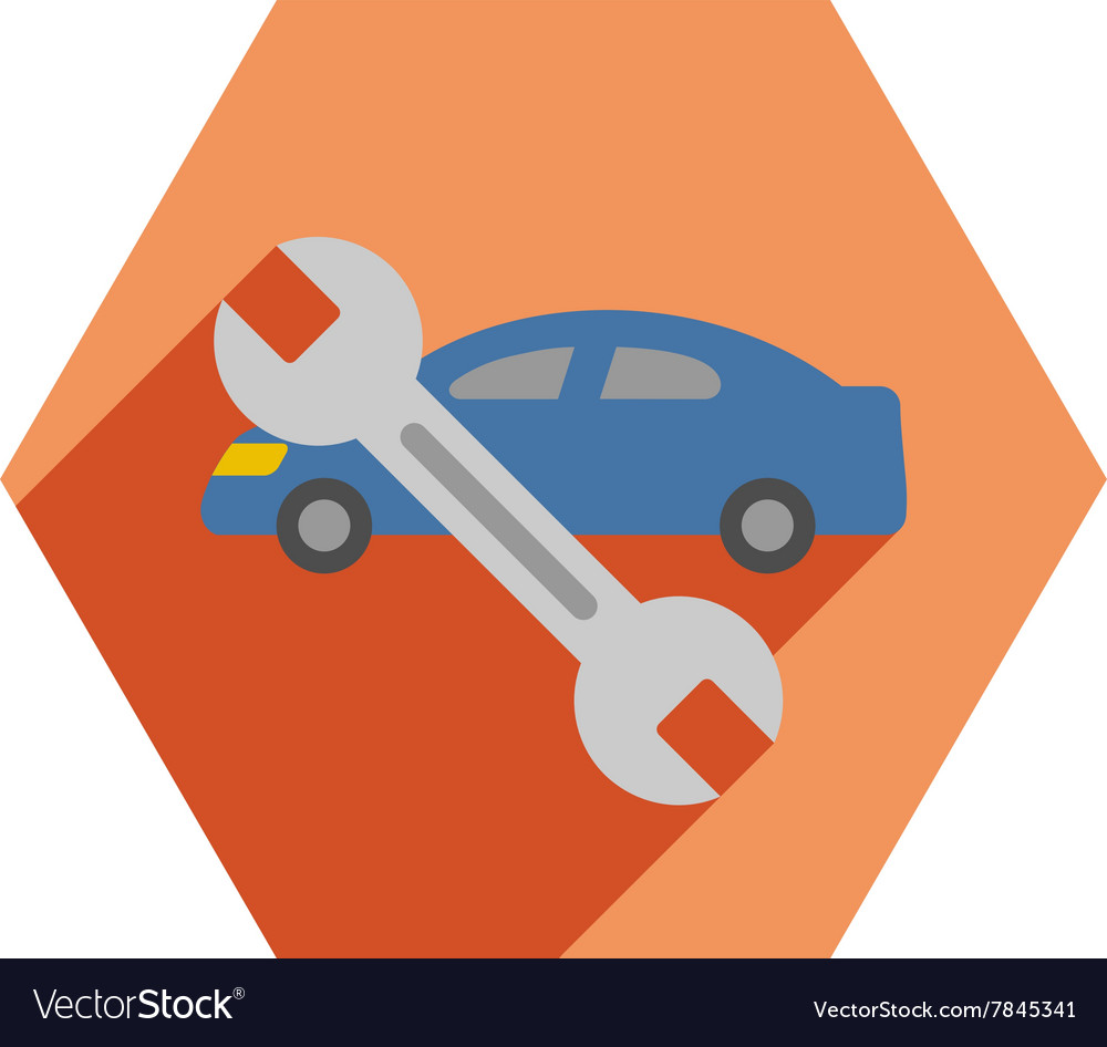 Long’S Auto Repair >> Car Repair Flat Hexagon Icon With Long Shadow Long’S Auto Repair >> Car Repair Flat Hexagon Icon With Long Shadow