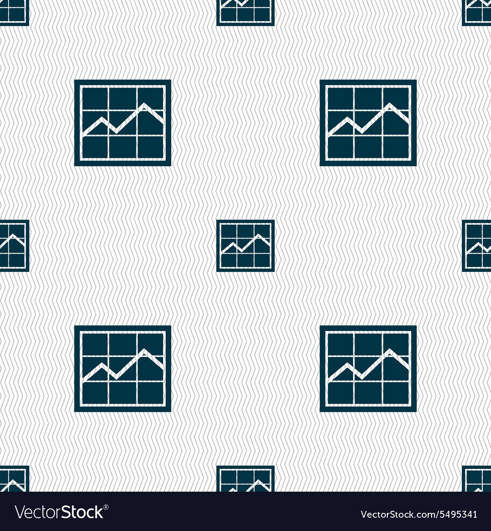 Chart icon sign seamless pattern with geometric