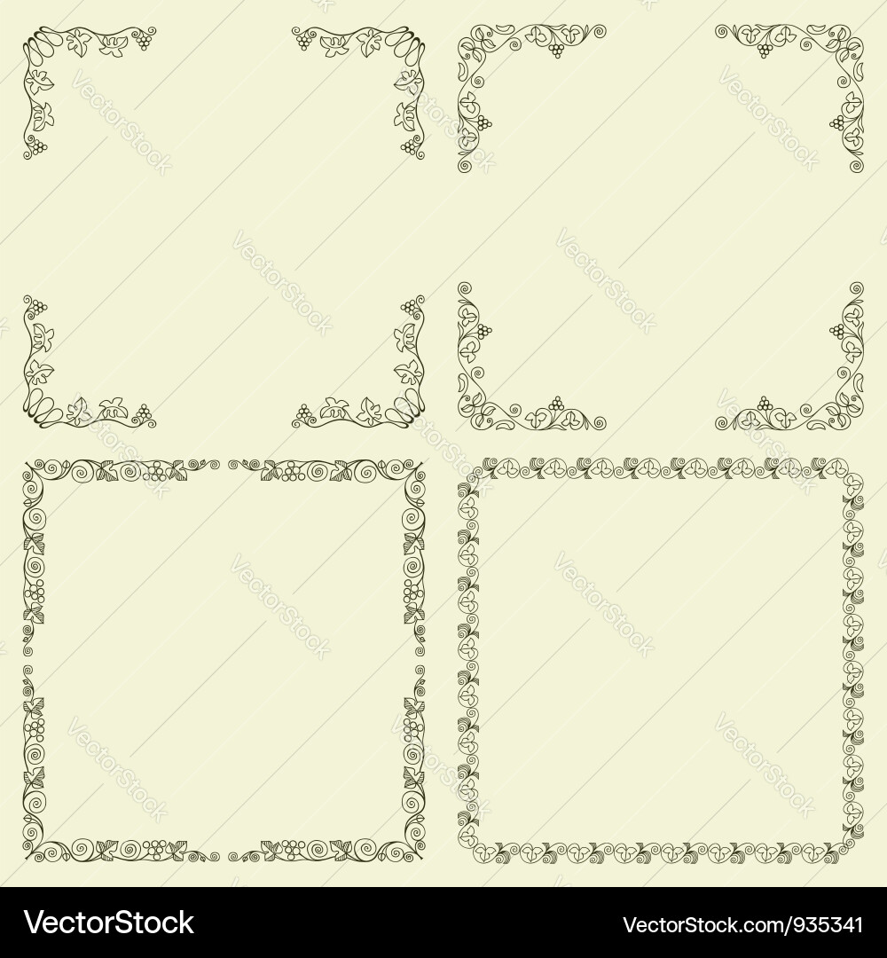 Elegant frames Royalty Free Vector Image - VectorStock