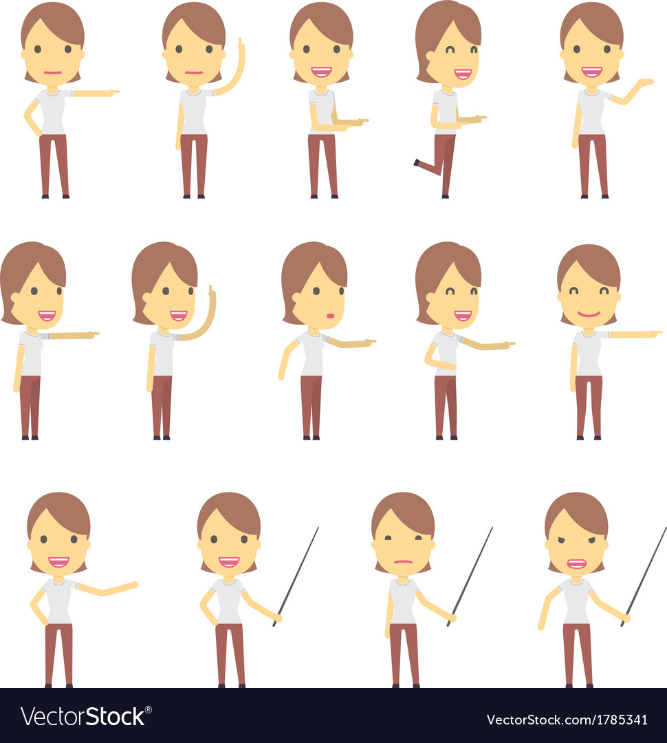 Flat Character Poses - Diverse Individuals