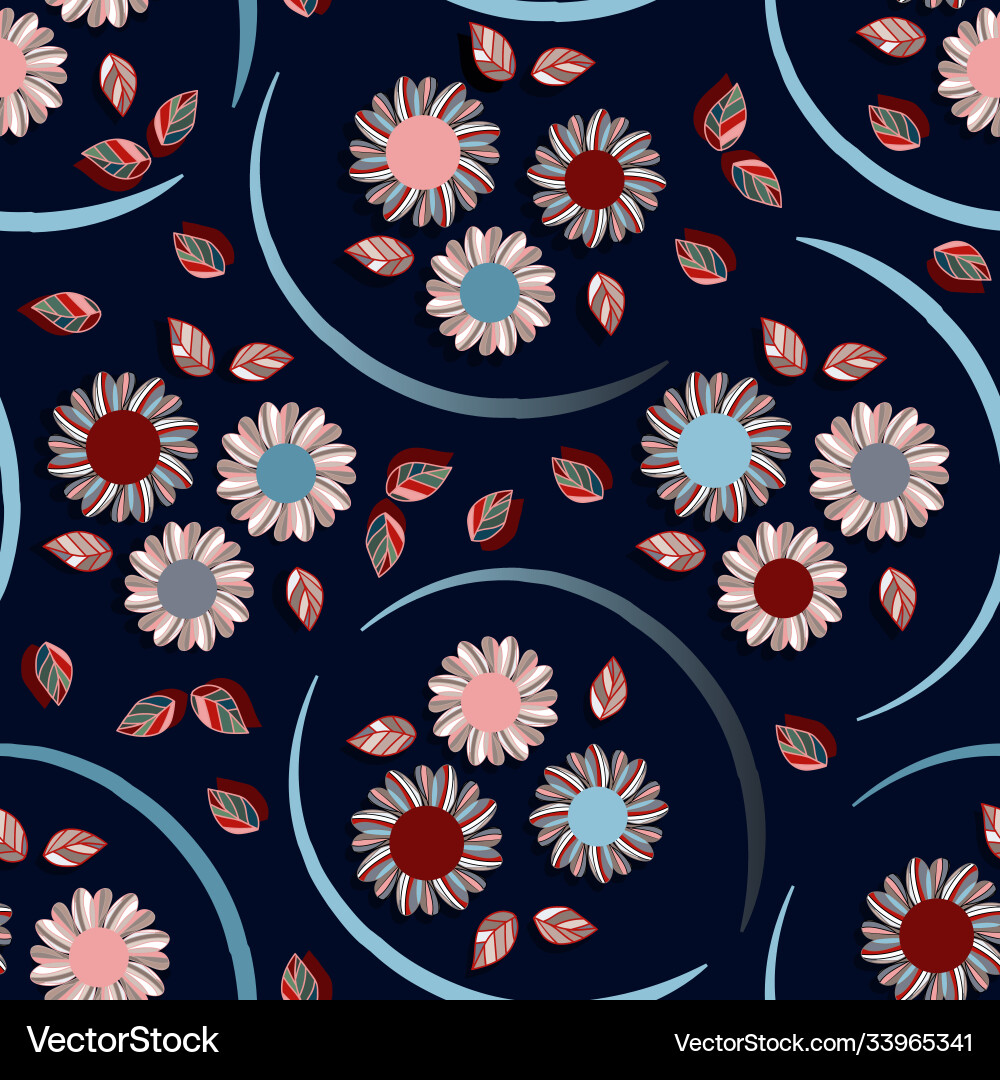 Flower seamless pattern Royalty Free Vector Image