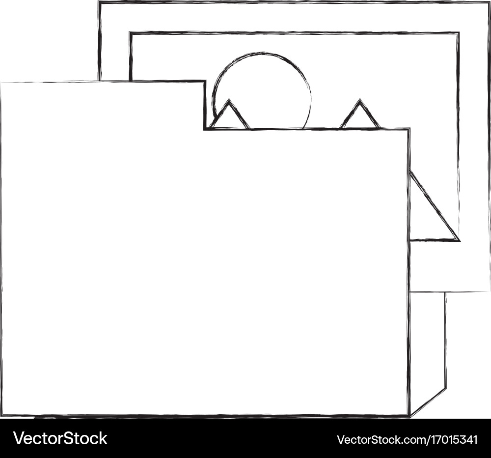 Folder document with picture Royalty Free Vector Image