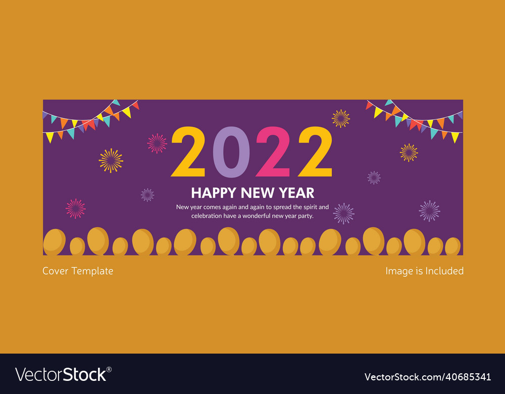 Happy new year cover page design Royalty Free Vector Image