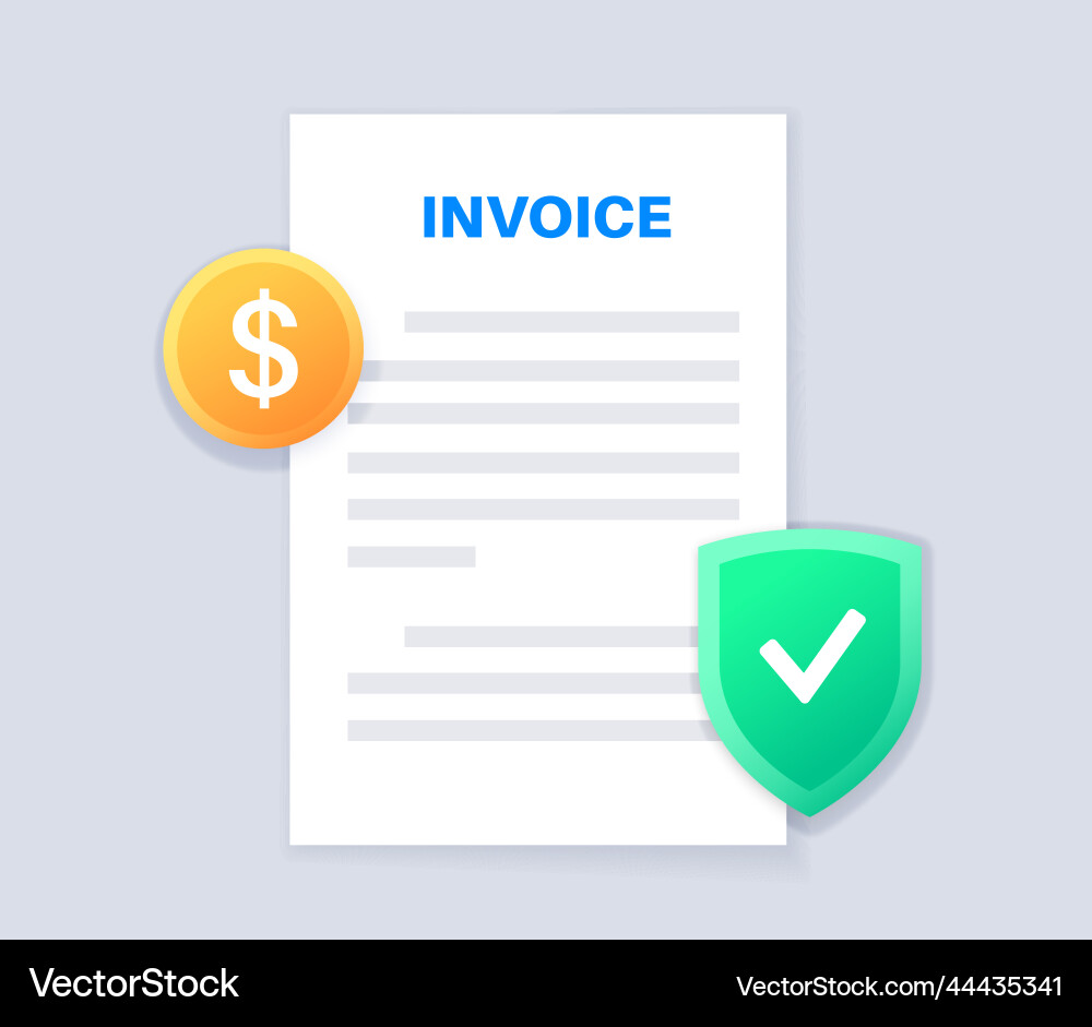 Invoice document form Royalty Free Vector Image