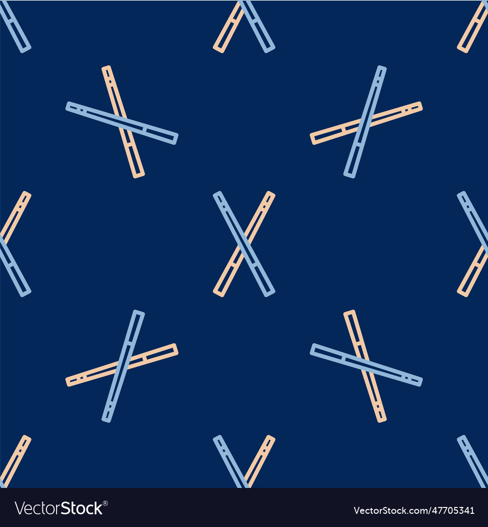 Line crossed billiard cues icon isolated seamless