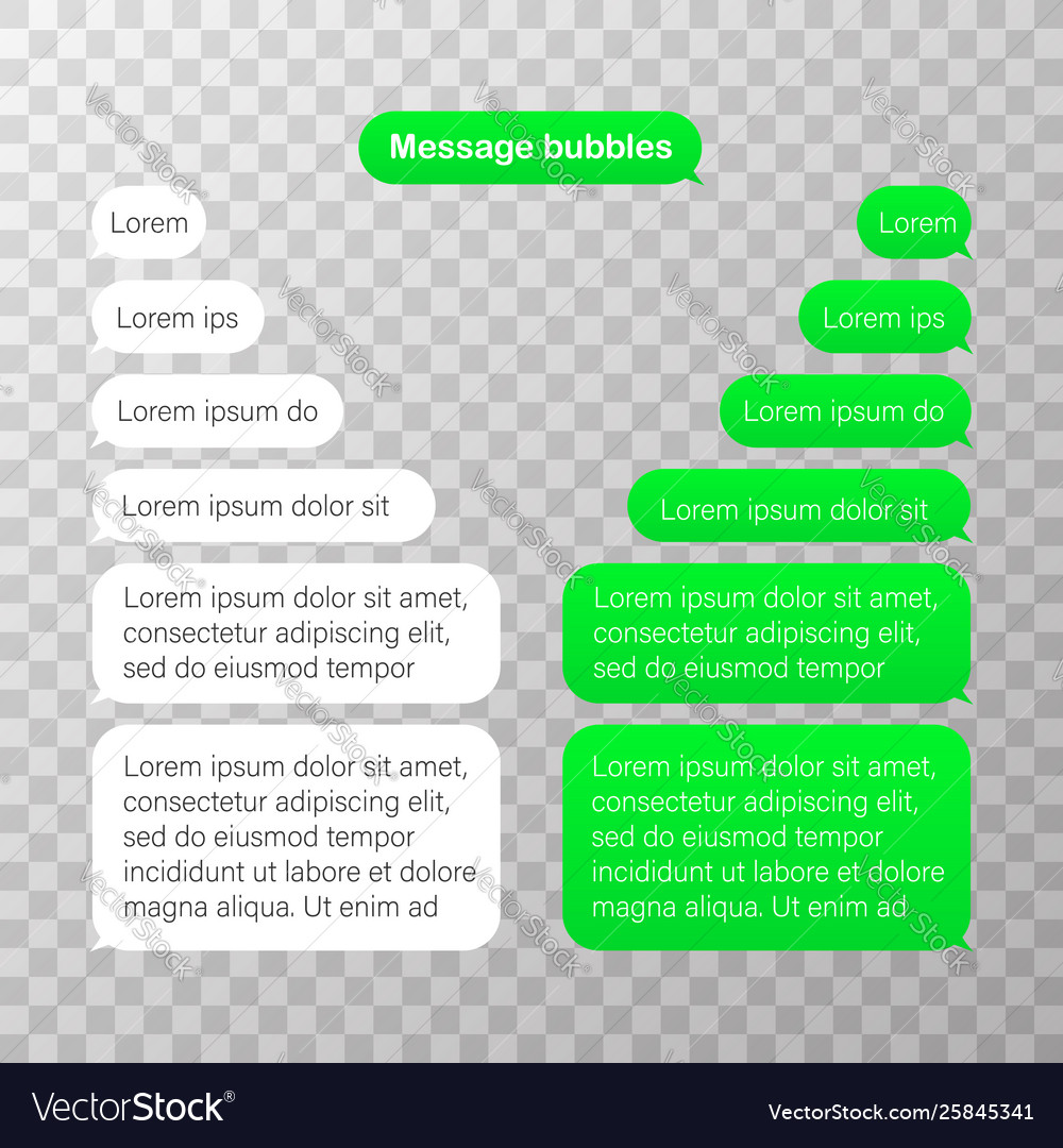 Message bubbles design template for messenger vector image Message bubbles design template for messenger