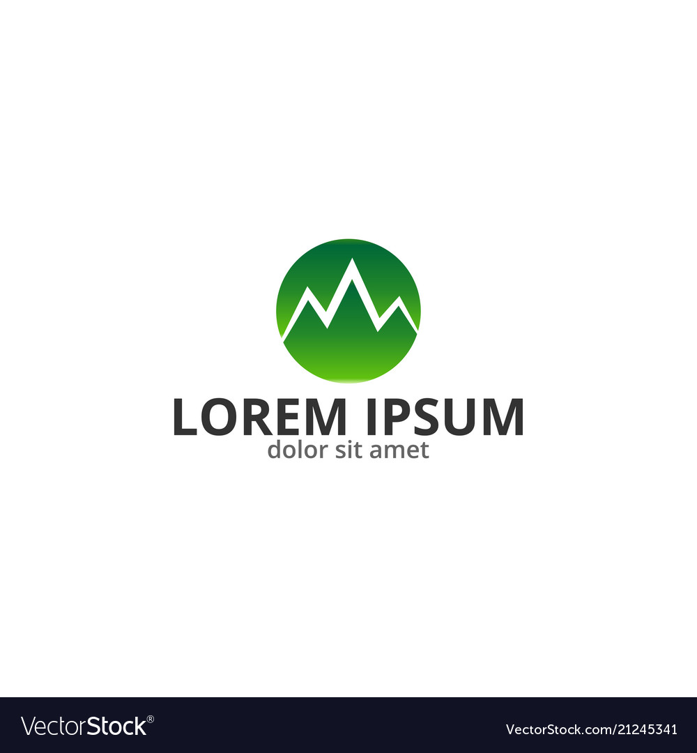 Mountain nature logo design template