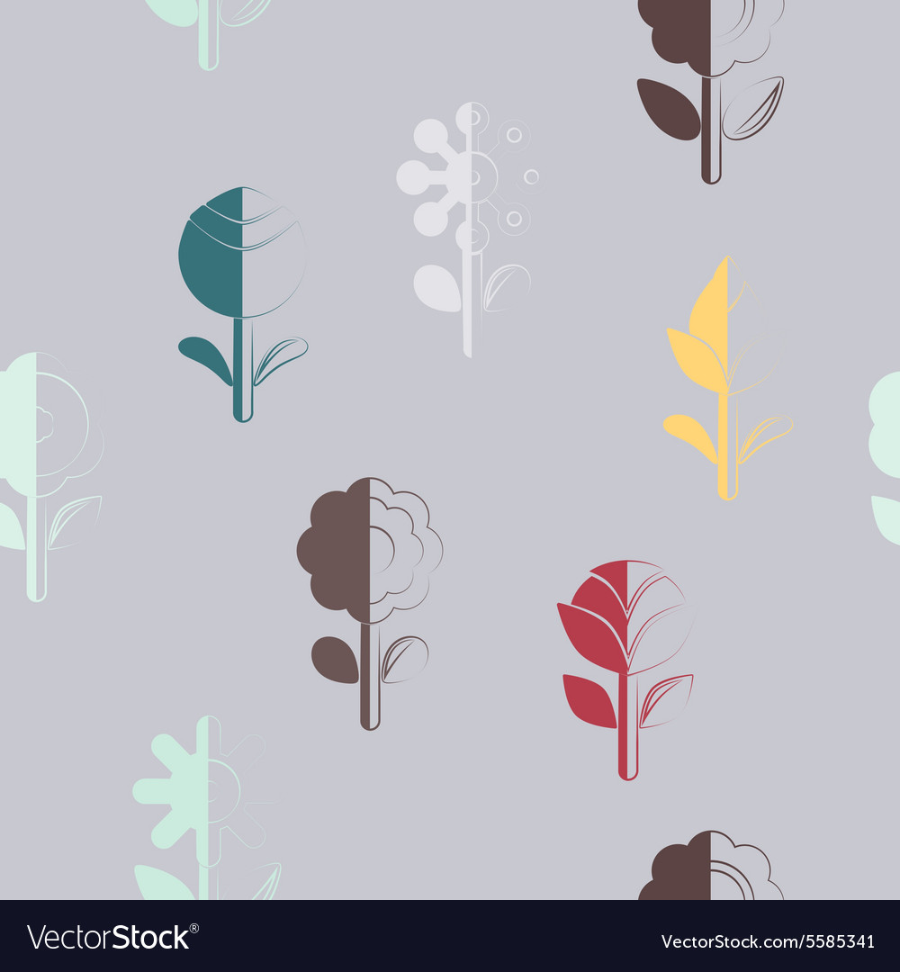 Seamless background with flower