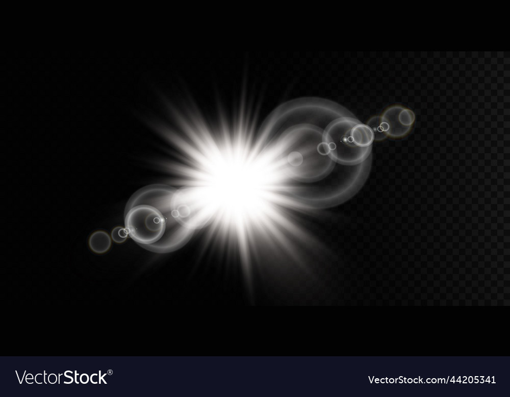 Transparent sunlight special lens flare