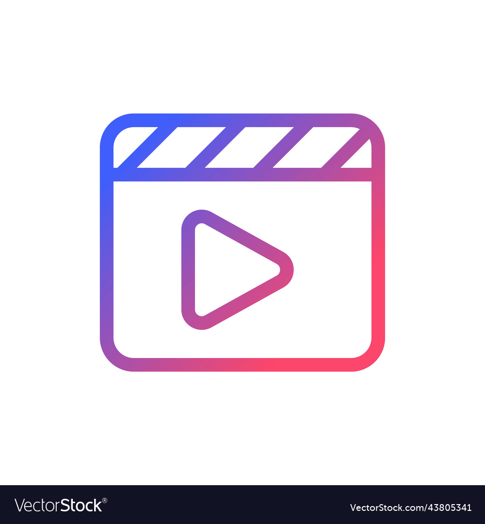 Video editing pixel perfect gradient linear ui vector image Video editing pixel perfect gradient linear ui