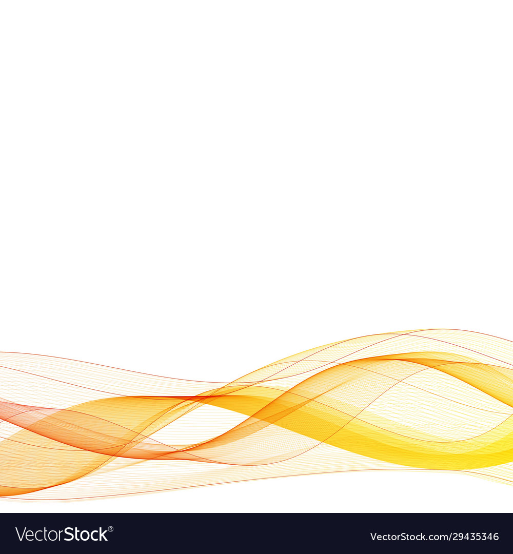 Abstract orange color wave design element vector image Abstract orange color wave design element