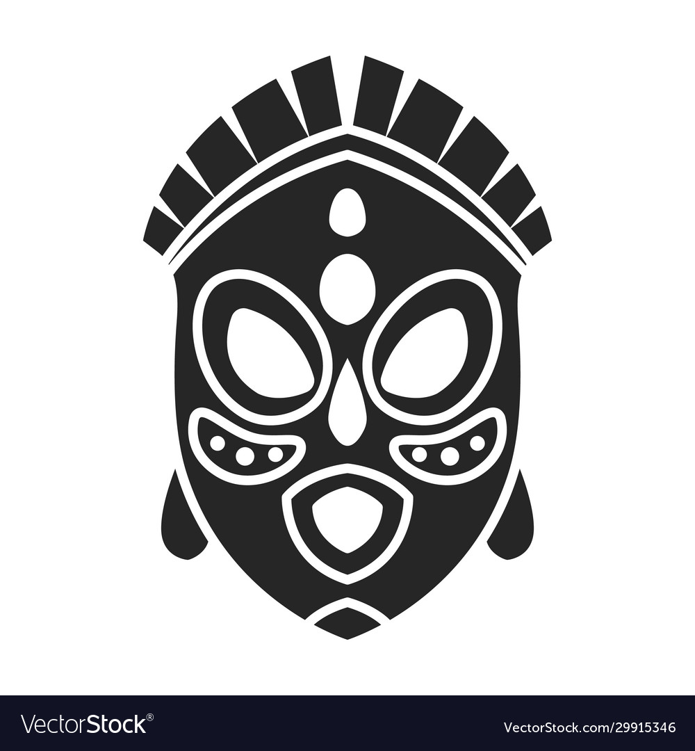 Afrikanische Maske Symbol schwarz vector image Afrikanische Maske Symbol schwarz