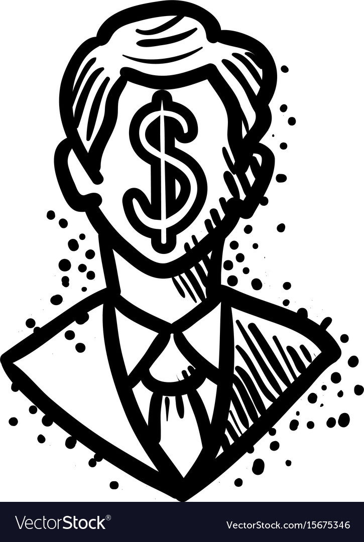 Cartoon Image der Businessman-Icon-Führung