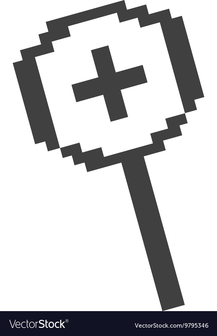Computer mouse magnifying glass pointer isolated
