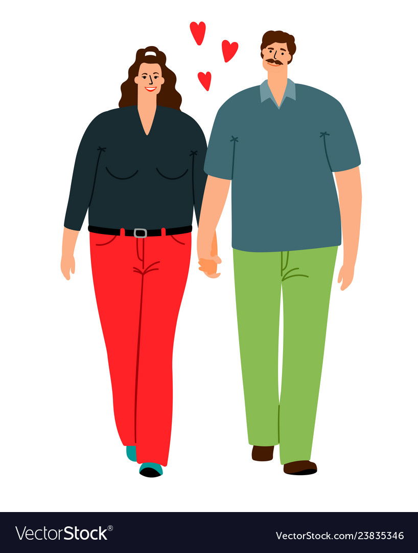Paar Liebe Mann und Frau isoliert auf weiß vector image Paar Liebe Mann und Frau isoliert auf weiß