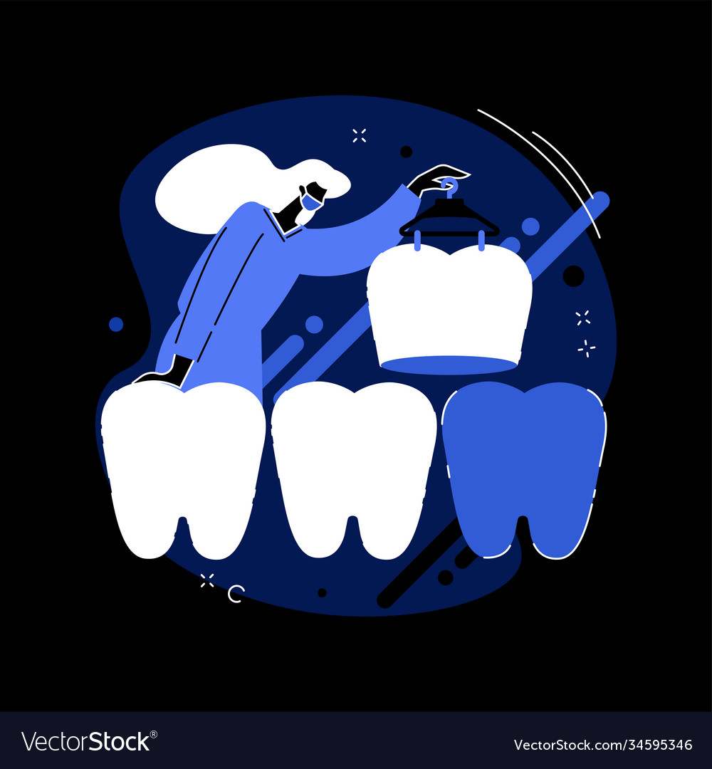 Dental veneers abstract concept Royalty Free Vector Image