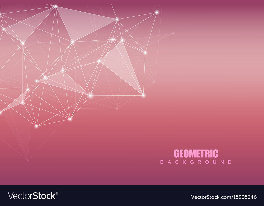 Geometric abstract background with connected line