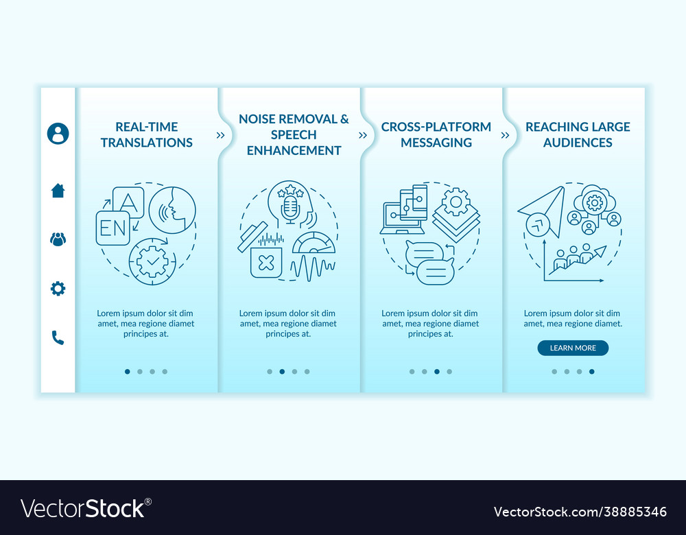 Im advanced feature onboarding template vector image Im advanced feature onboarding template