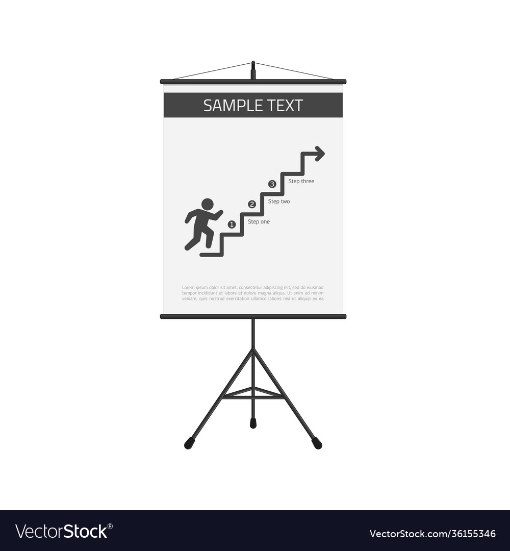 Präsentationsbildschirm mit Infografik