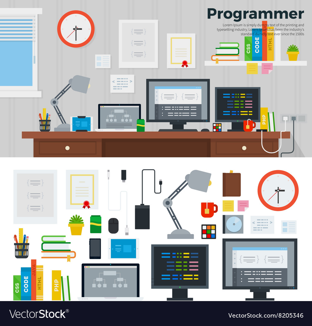 Programmer workspace with hardware