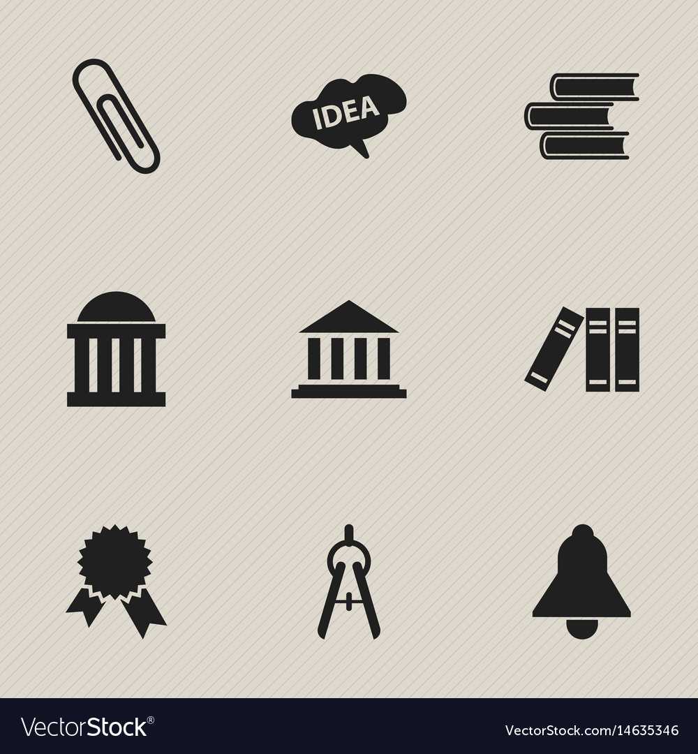 Set of 9 editable science icons includes symbols