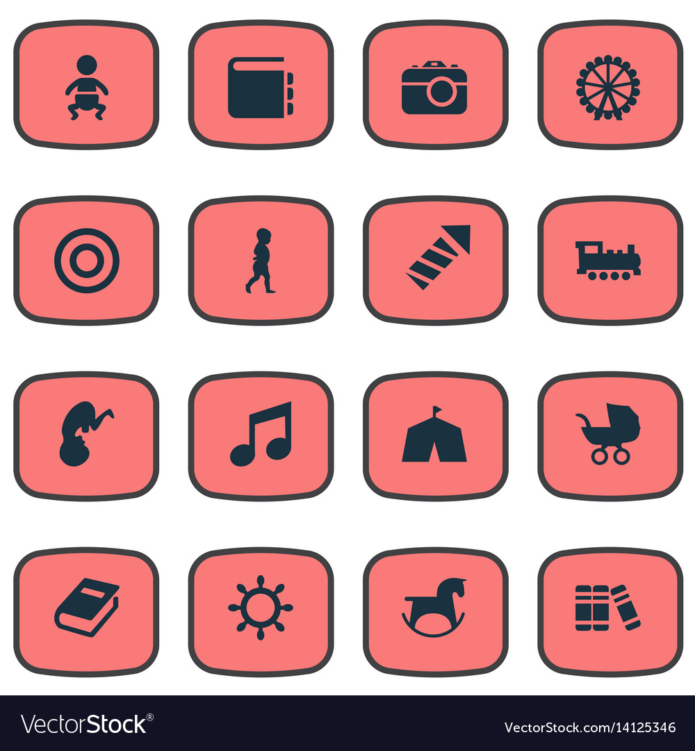 Set of simple child icons