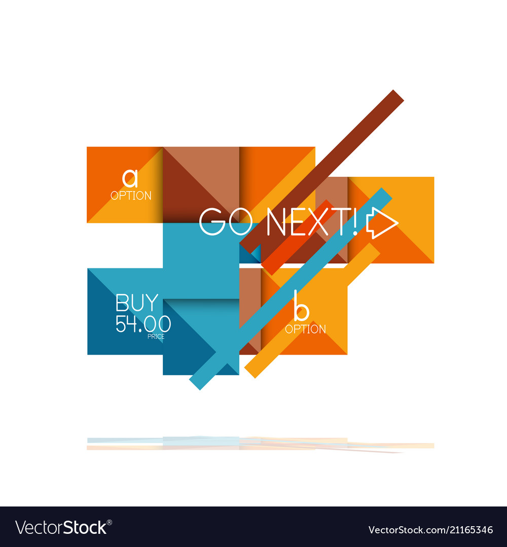 Square option infographic banner data Royalty Free Vector