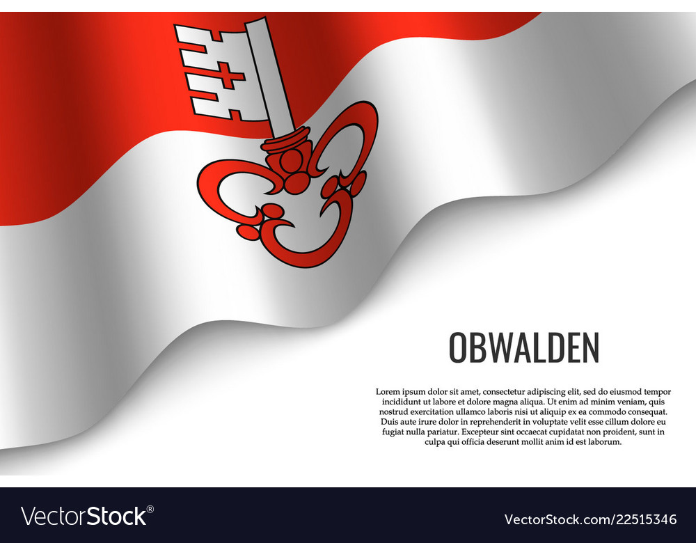 Waving flag of region switzerland