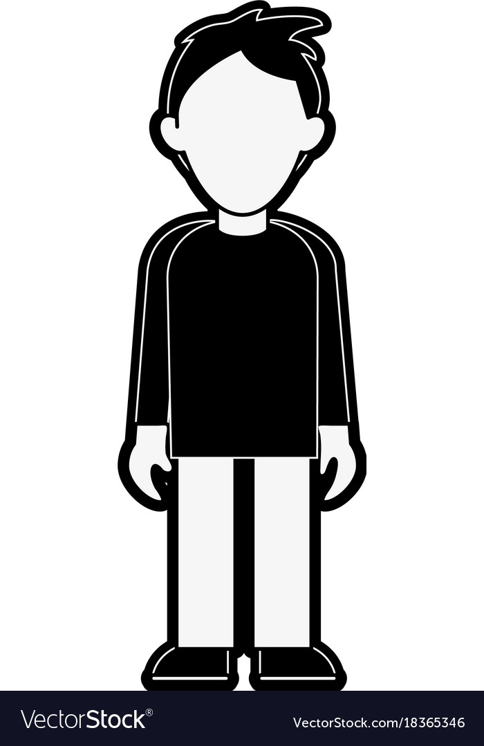 Young man avatar full body Royalty Free Vector Image