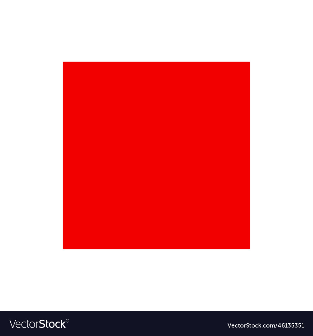 A Big Red Square Sign Red Block Icon Royalty Free Vector