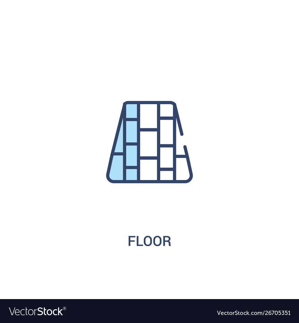 Floor concept 2 colored icon simple line element vector image Floor concept 2 colored icon simple line element