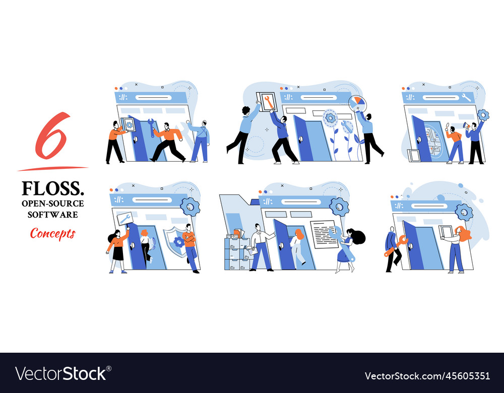 Floss open source software free product anyone vector image Floss open source software free product anyone