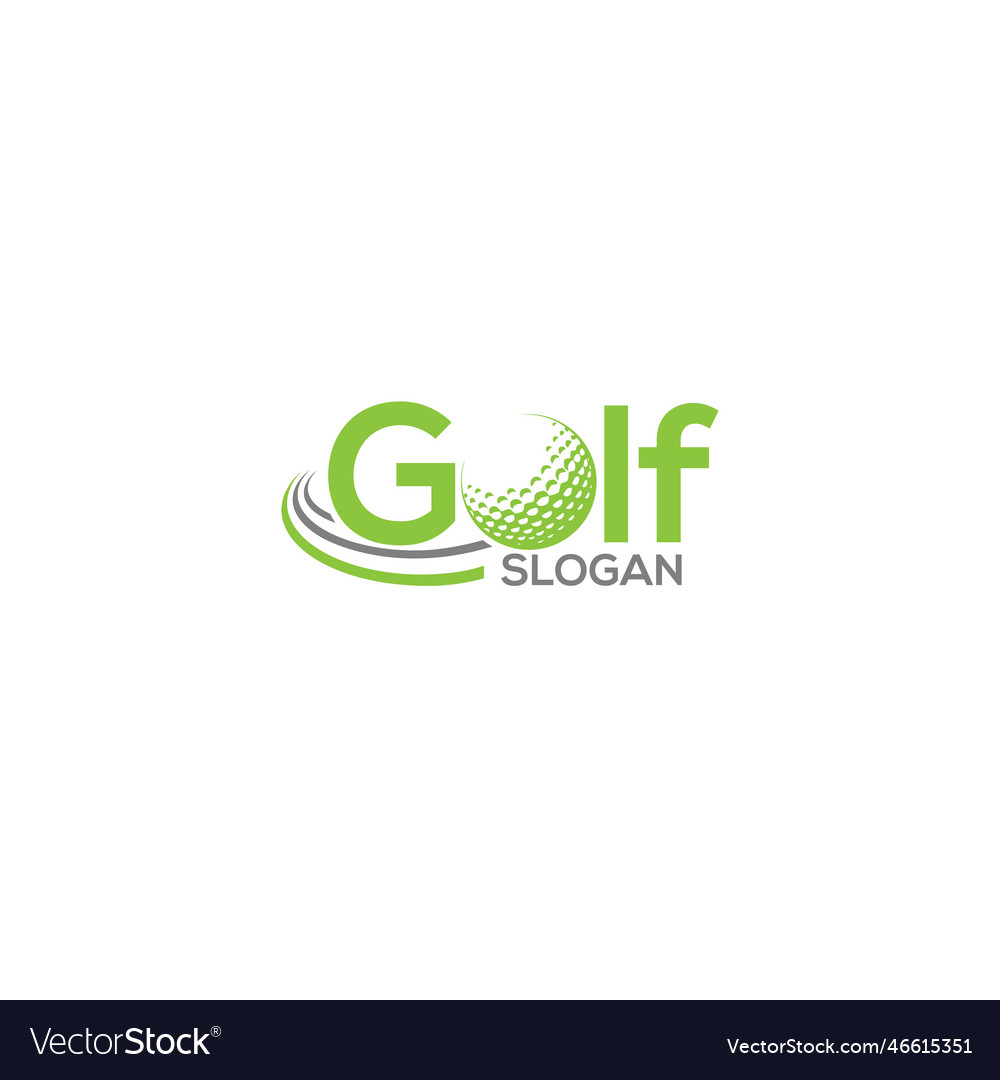 Golf wordmark logo design template Royalty Free Vector Image