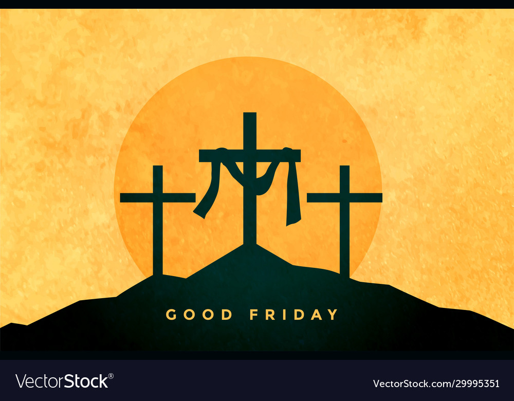 Good friday or easter day background design Vector Image