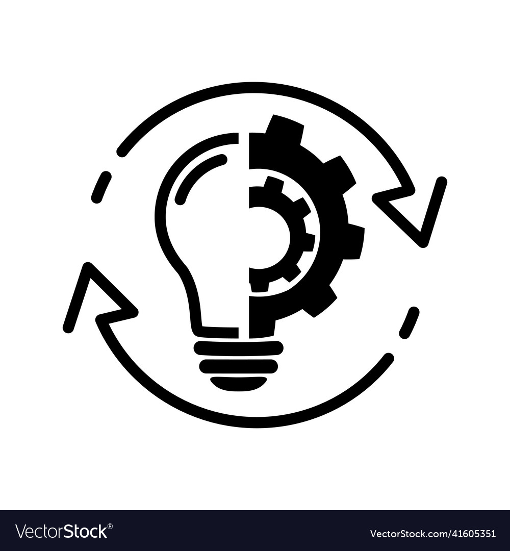 Ideas and process icon implementation concept vector image Ideas and process icon implementation concept