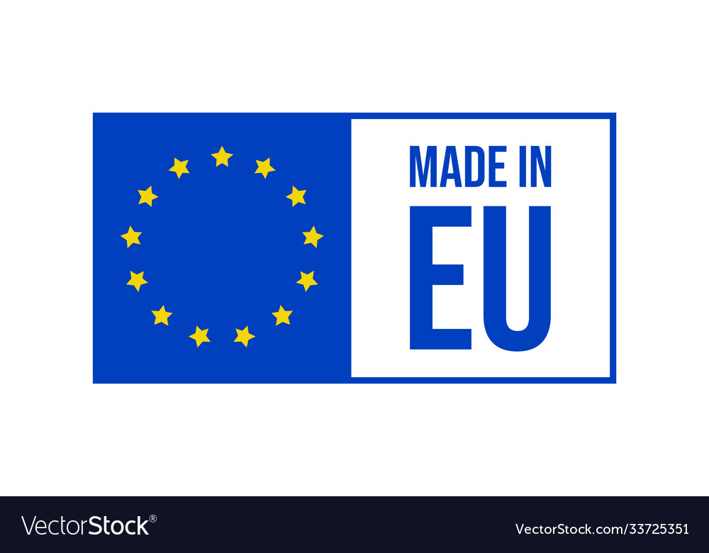 Made in eu icon export production symbol product