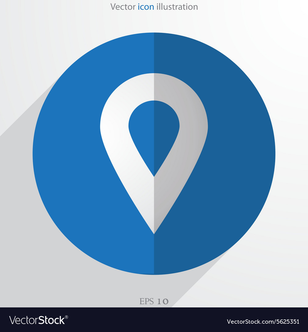 Map pointer web flat icon