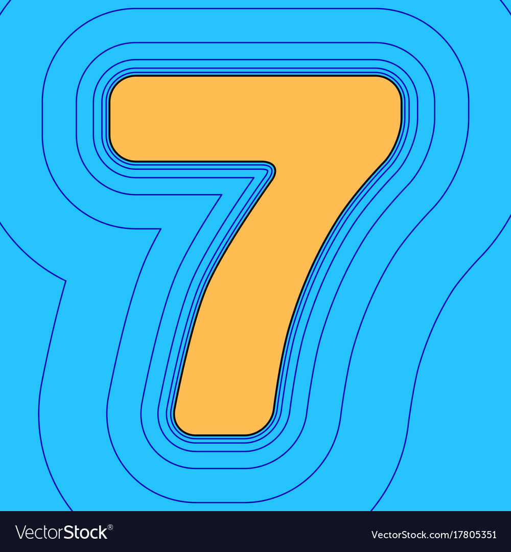 Number 7 sign design template element