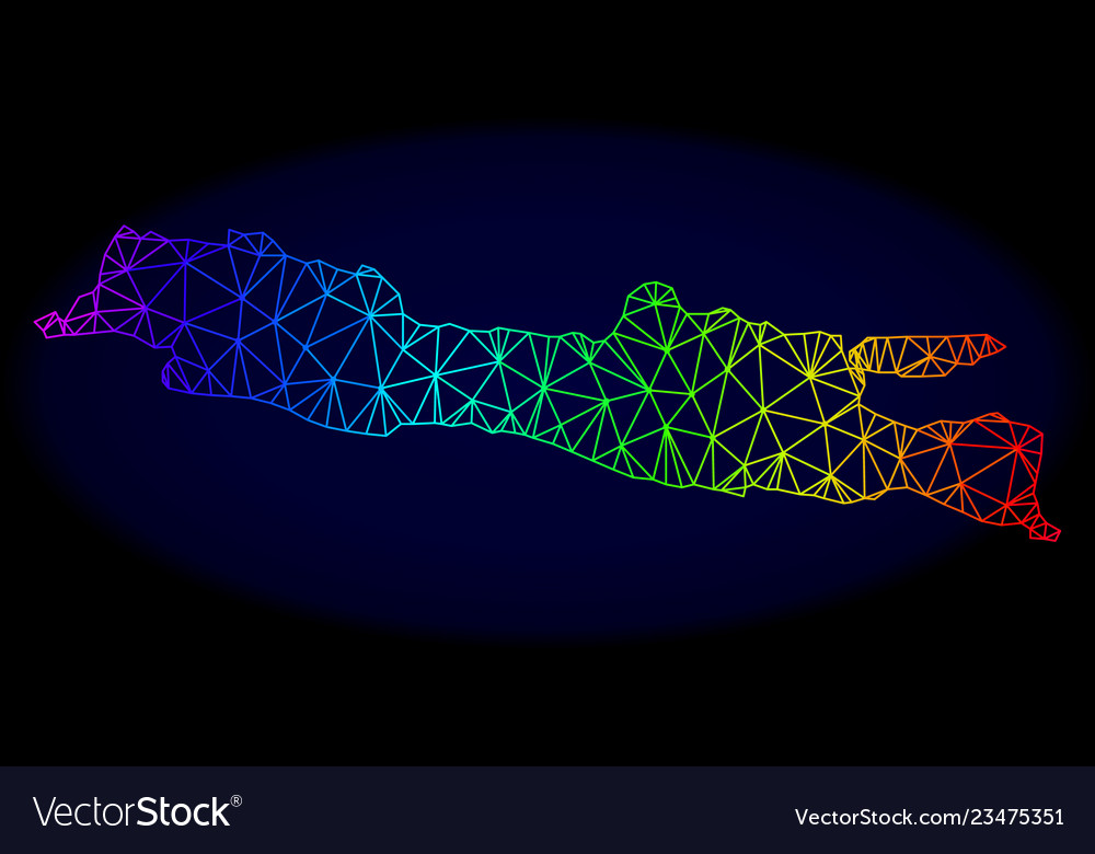 Rainbow Mesh Map of Java Island