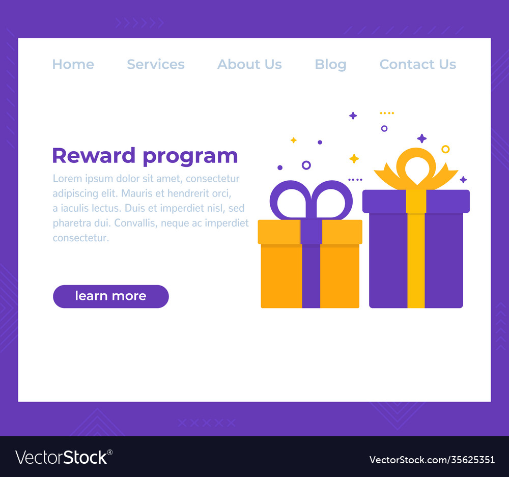 Reward program website design
