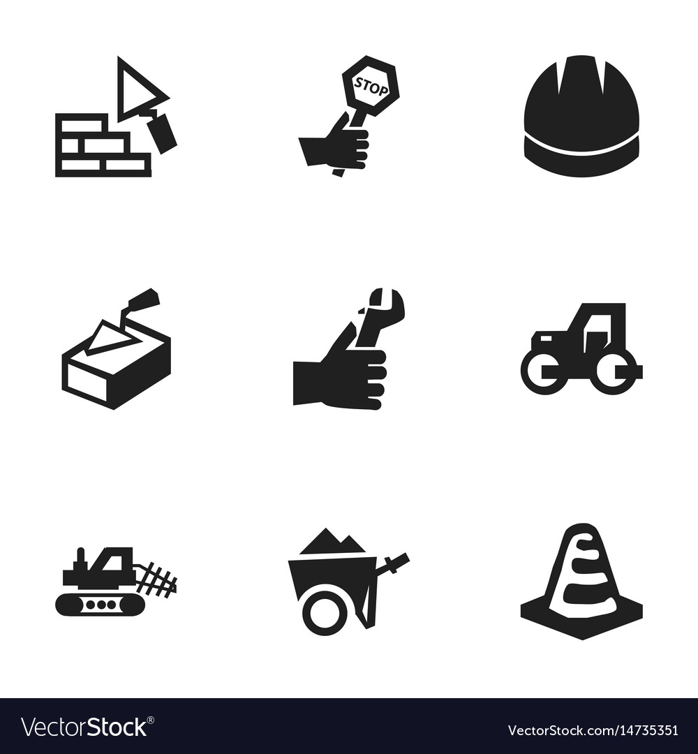 Set of 9 editable structure icons includes