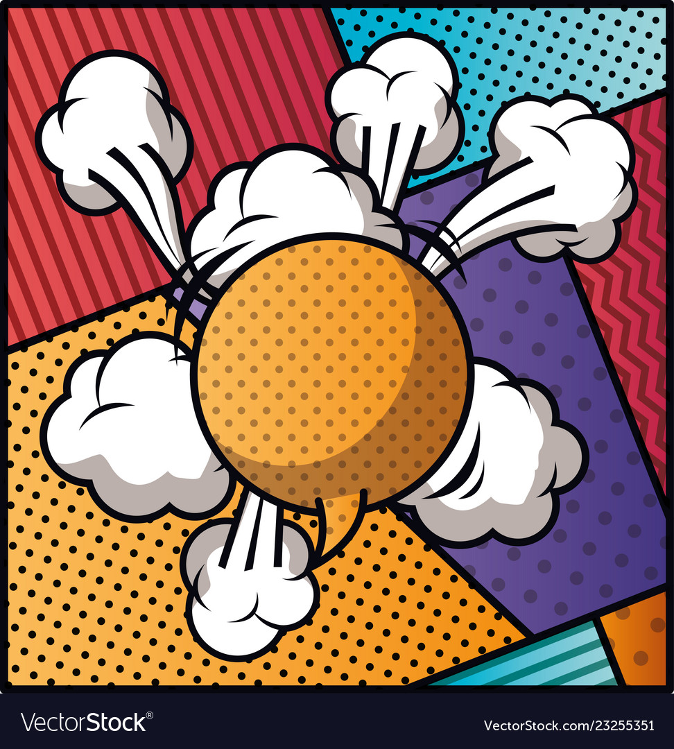 Speech bubble and set patterns pop art style