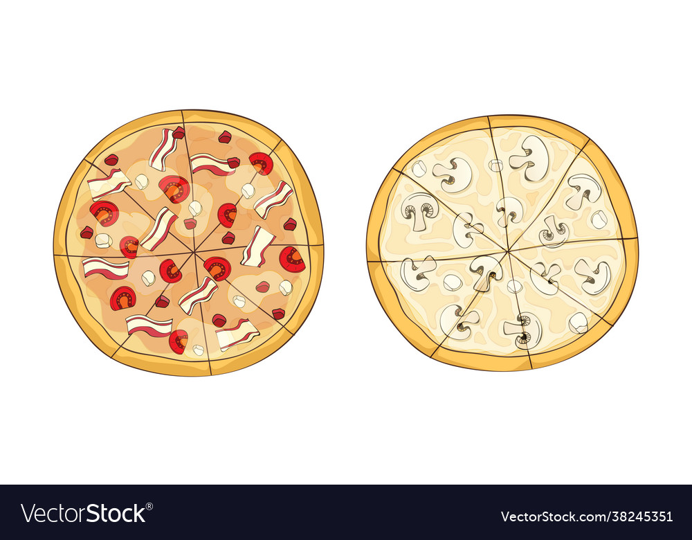 Traditional italian pizza round shape