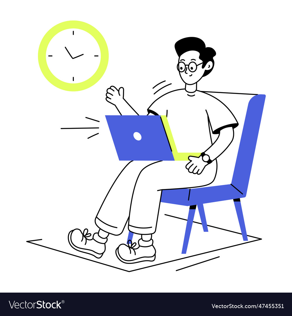 Working time Royalty Free Vector Image - VectorStock