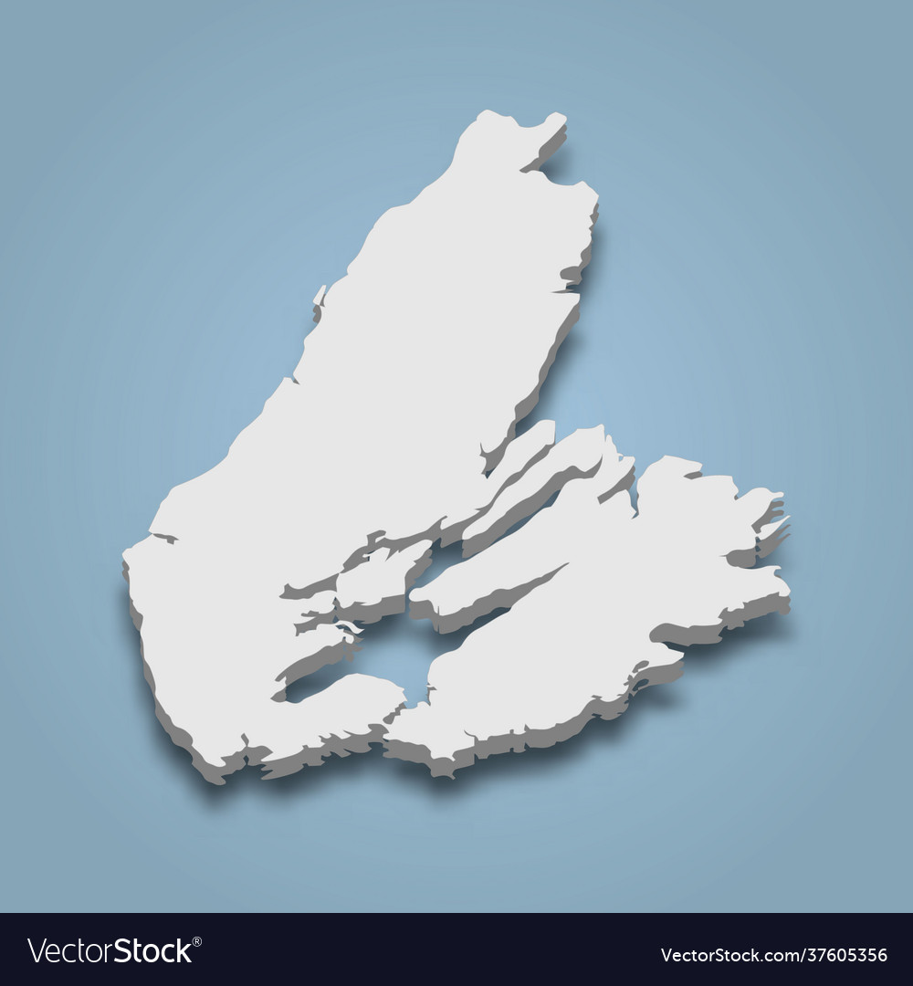 3D Isometric Map of Cape Breton Island
