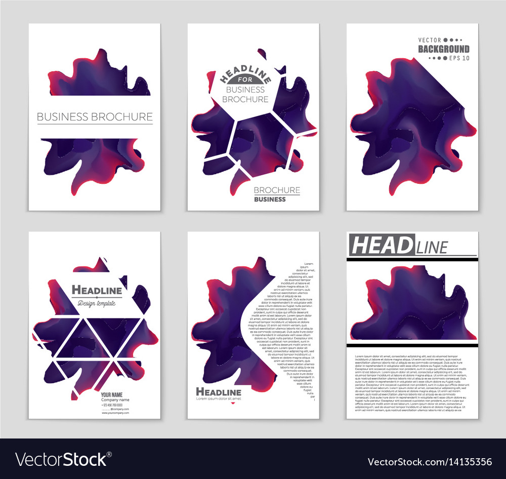 Abstract layout background set for art