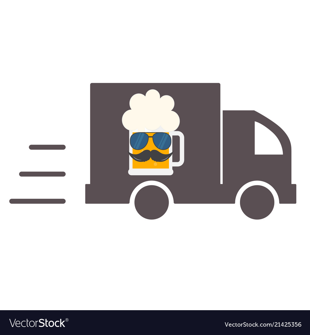 Beer delivery symbol template logo