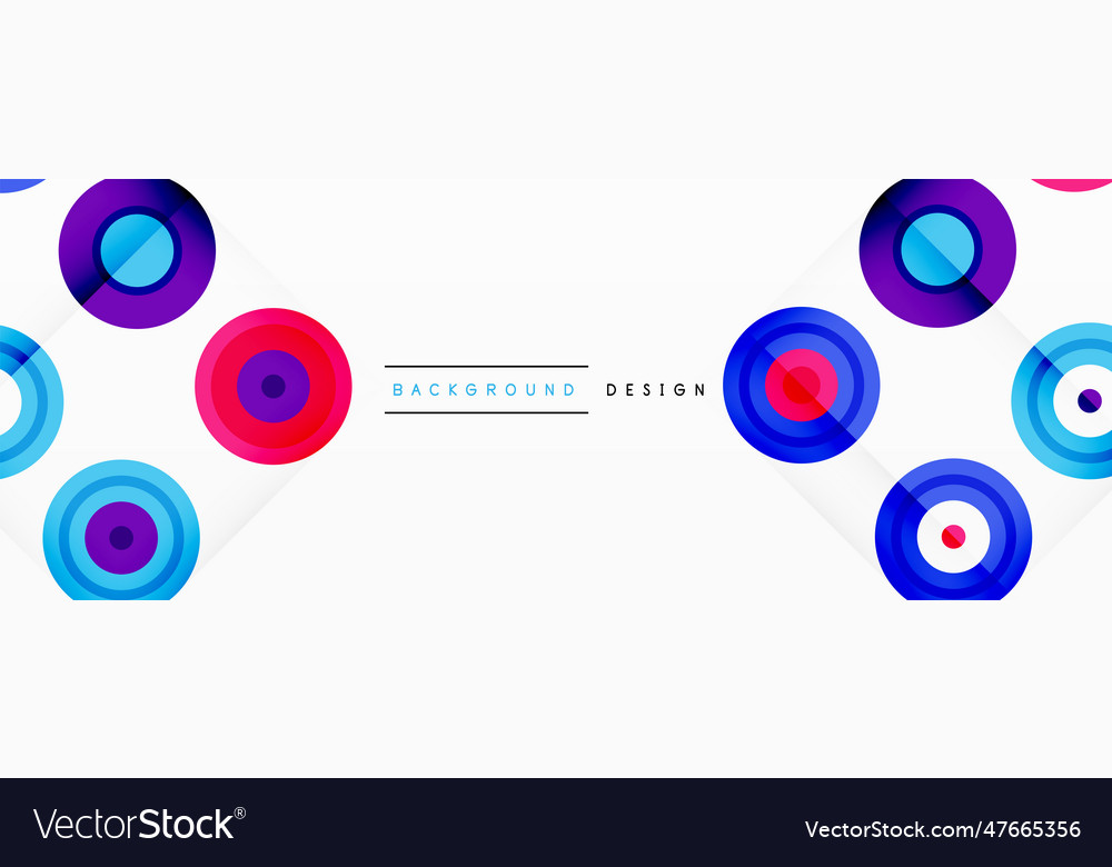 Eyecatching background of colorful circles Vector Image